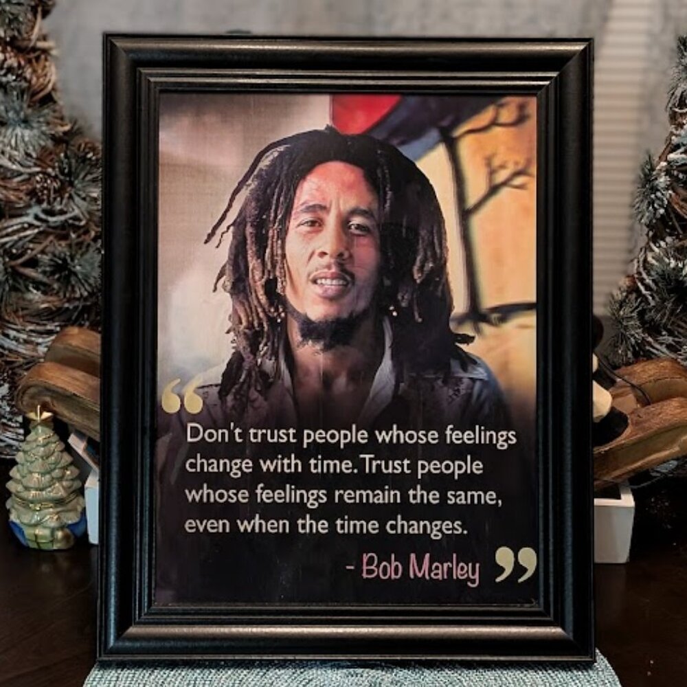 O1 BOB MARLEY Pop-Art Style Three-in One Portrait Framed